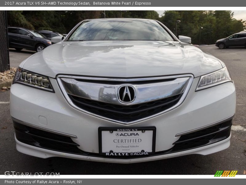 Bellanova White Pearl / Espresso 2017 Acura TLX V6 SH-AWD Technology Sedan