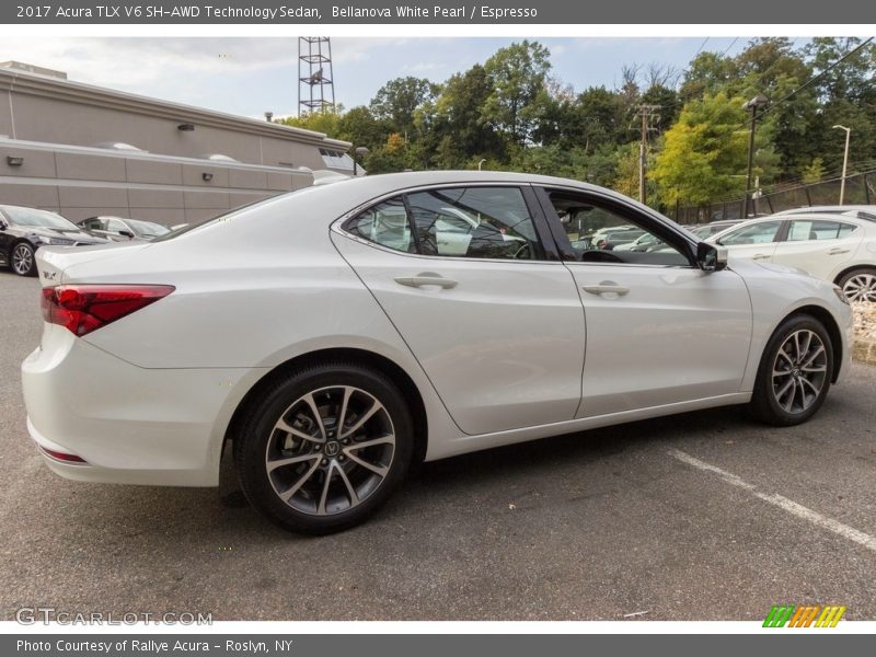 Bellanova White Pearl / Espresso 2017 Acura TLX V6 SH-AWD Technology Sedan