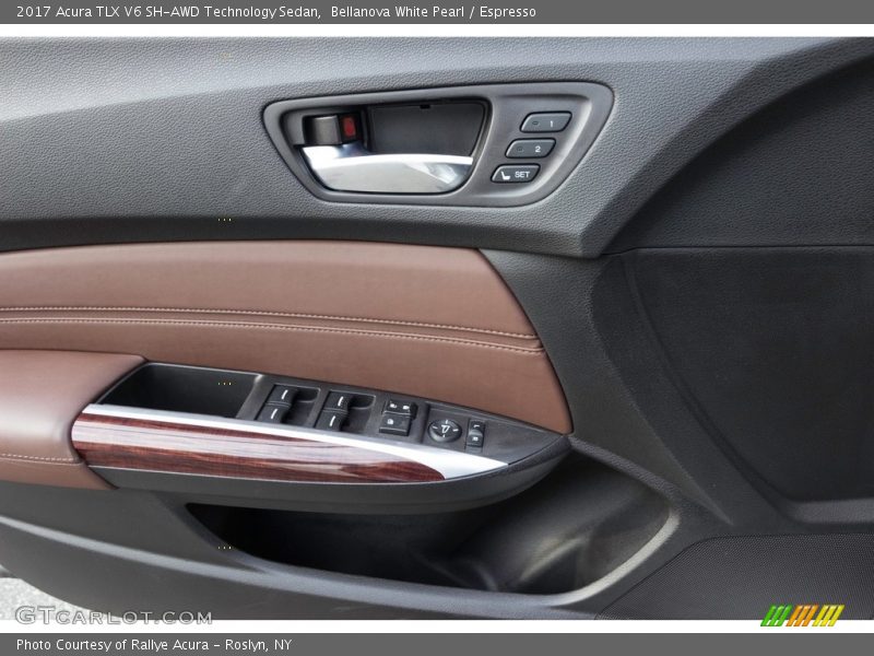Bellanova White Pearl / Espresso 2017 Acura TLX V6 SH-AWD Technology Sedan