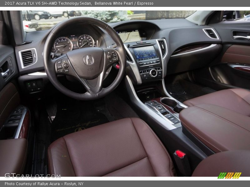 Bellanova White Pearl / Espresso 2017 Acura TLX V6 SH-AWD Technology Sedan