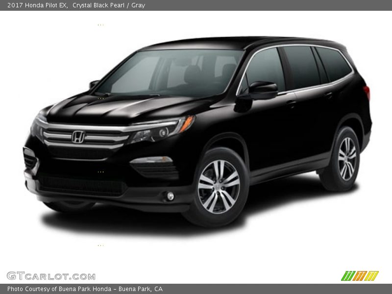 Crystal Black Pearl / Gray 2017 Honda Pilot EX
