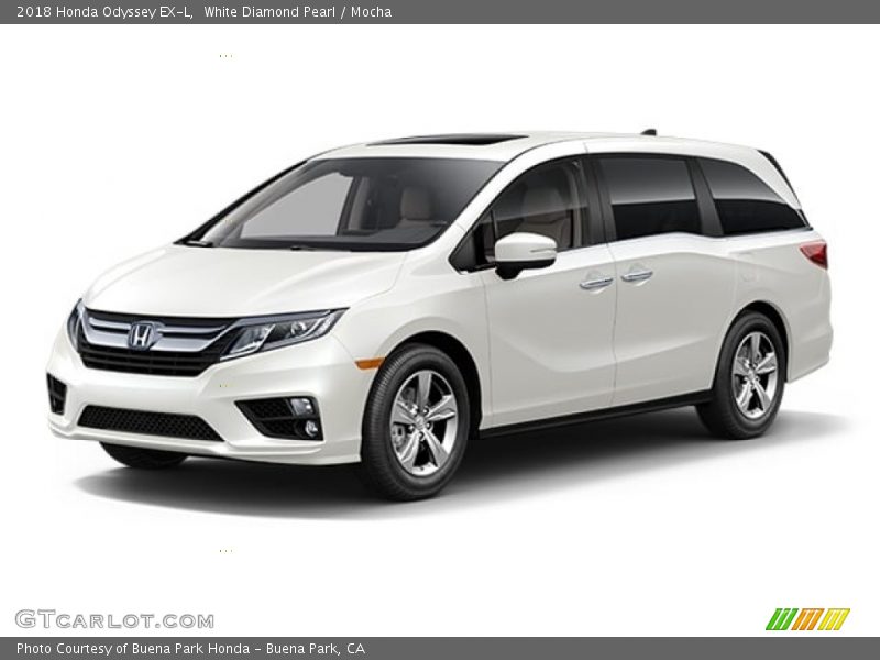 White Diamond Pearl / Mocha 2018 Honda Odyssey EX-L