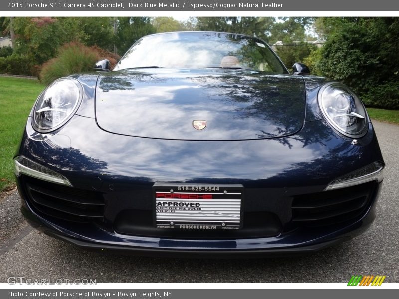 Dark Blue Metallic / Espresso/Cognac Natural Leather 2015 Porsche 911 Carrera 4S Cabriolet