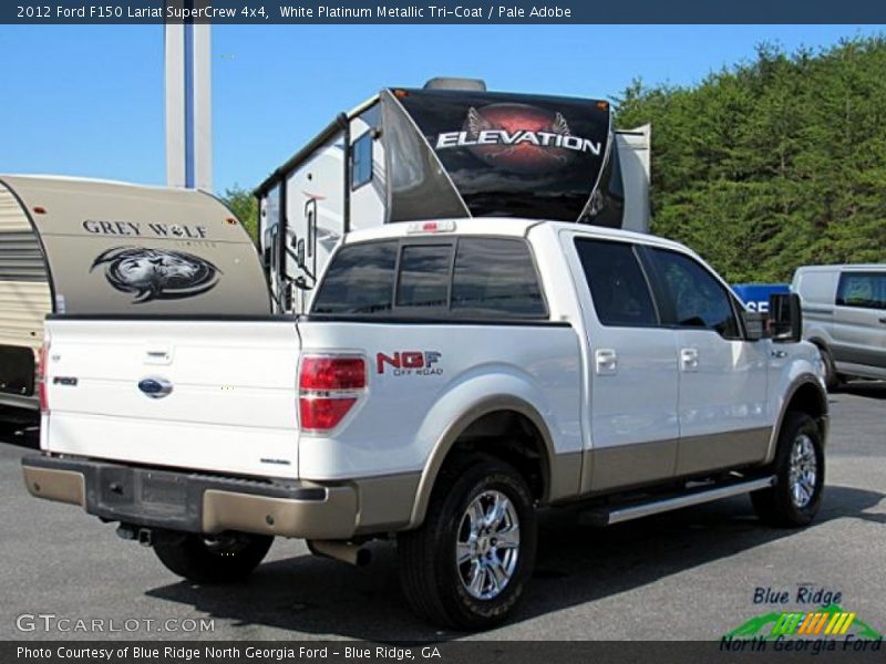 White Platinum Metallic Tri-Coat / Pale Adobe 2012 Ford F150 Lariat SuperCrew 4x4