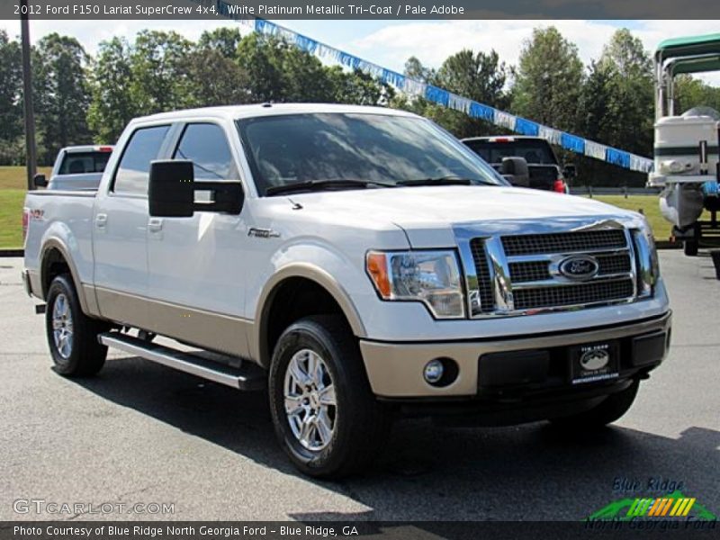 White Platinum Metallic Tri-Coat / Pale Adobe 2012 Ford F150 Lariat SuperCrew 4x4