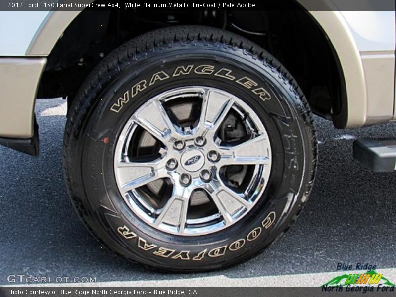 White Platinum Metallic Tri-Coat / Pale Adobe 2012 Ford F150 Lariat SuperCrew 4x4