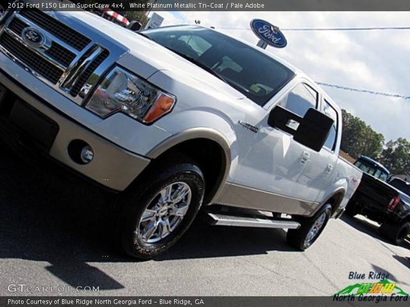 White Platinum Metallic Tri-Coat / Pale Adobe 2012 Ford F150 Lariat SuperCrew 4x4