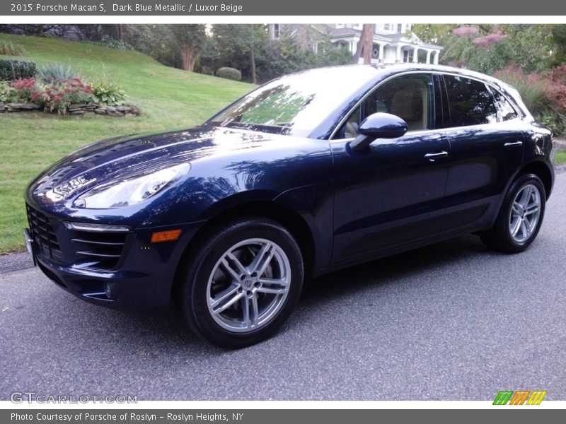Dark Blue Metallic / Luxor Beige 2015 Porsche Macan S