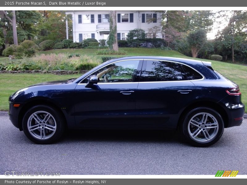 Dark Blue Metallic / Luxor Beige 2015 Porsche Macan S