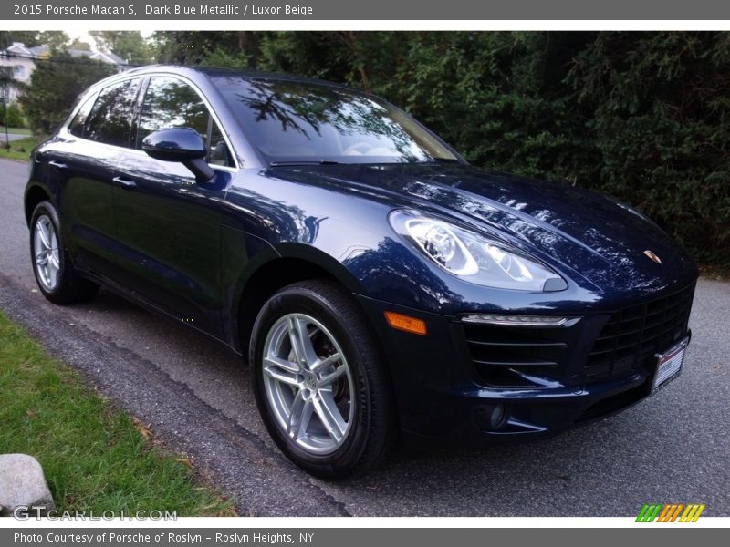 Dark Blue Metallic / Luxor Beige 2015 Porsche Macan S