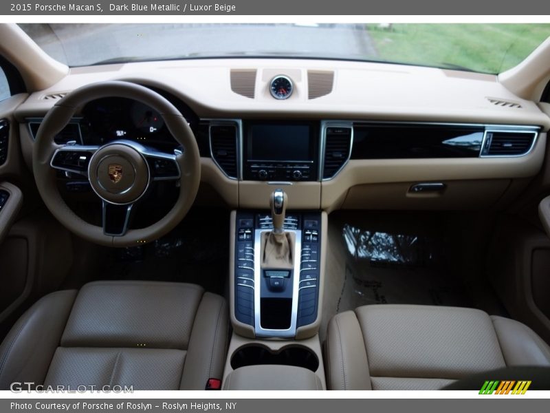 Dark Blue Metallic / Luxor Beige 2015 Porsche Macan S