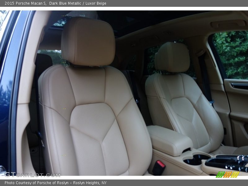 Dark Blue Metallic / Luxor Beige 2015 Porsche Macan S