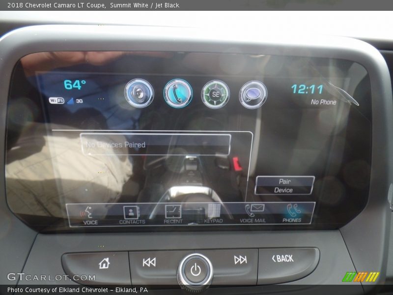 Summit White / Jet Black 2018 Chevrolet Camaro LT Coupe