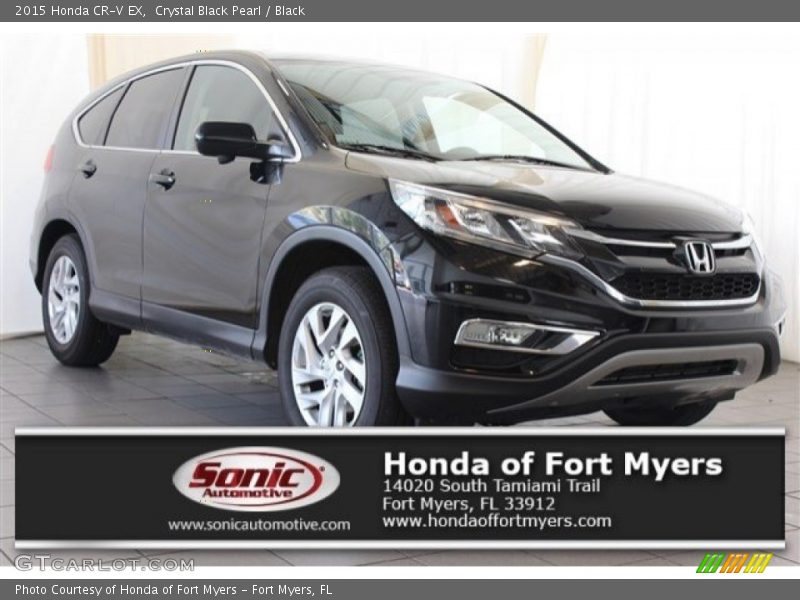 Crystal Black Pearl / Black 2015 Honda CR-V EX