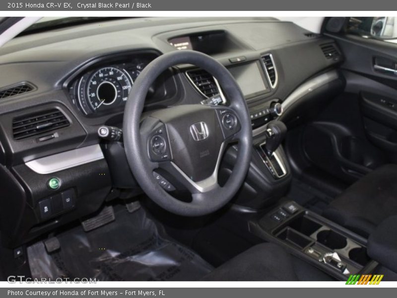Crystal Black Pearl / Black 2015 Honda CR-V EX