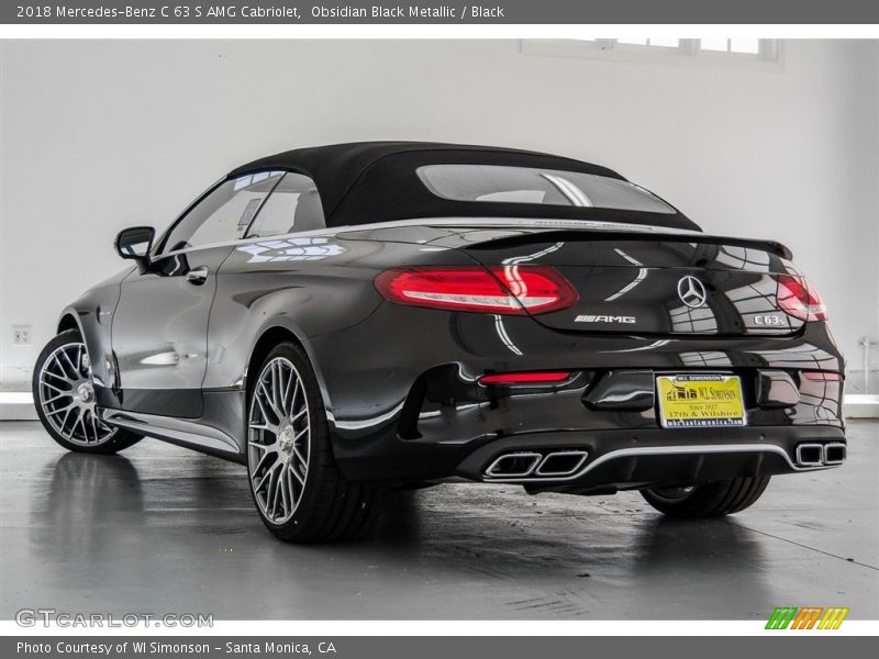 Obsidian Black Metallic / Black 2018 Mercedes-Benz C 63 S AMG Cabriolet