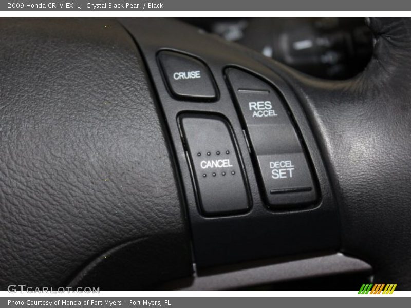 Crystal Black Pearl / Black 2009 Honda CR-V EX-L