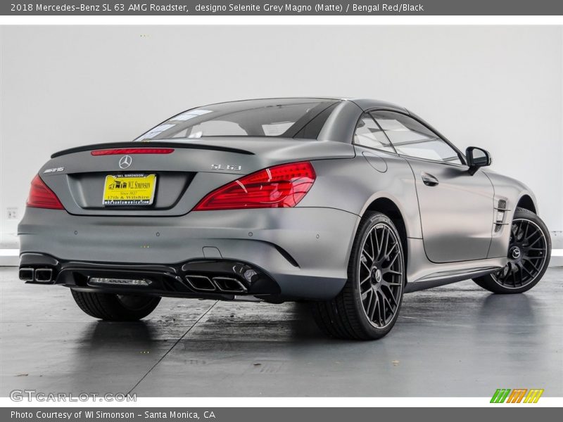 designo Selenite Grey Magno (Matte) / Bengal Red/Black 2018 Mercedes-Benz SL 63 AMG Roadster