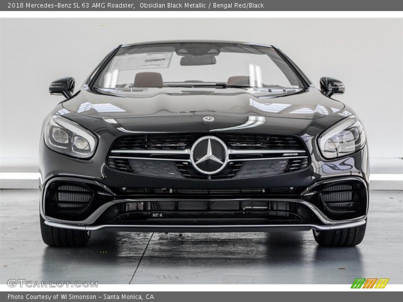 Obsidian Black Metallic / Bengal Red/Black 2018 Mercedes-Benz SL 63 AMG Roadster