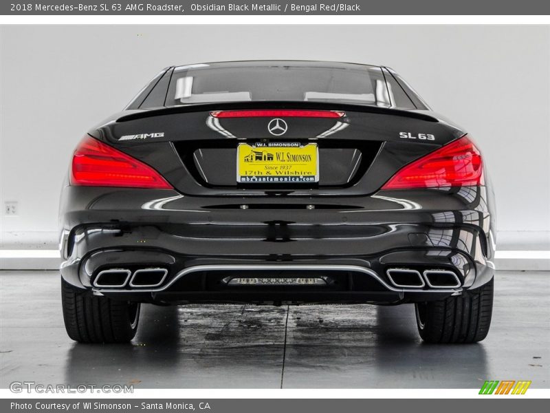 Obsidian Black Metallic / Bengal Red/Black 2018 Mercedes-Benz SL 63 AMG Roadster