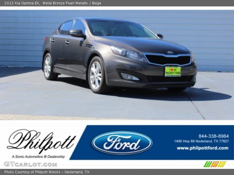 Metal Bronze Pearl Metallic / Beige 2013 Kia Optima EX