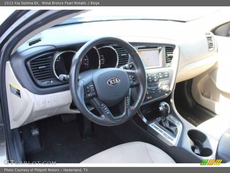 Metal Bronze Pearl Metallic / Beige 2013 Kia Optima EX