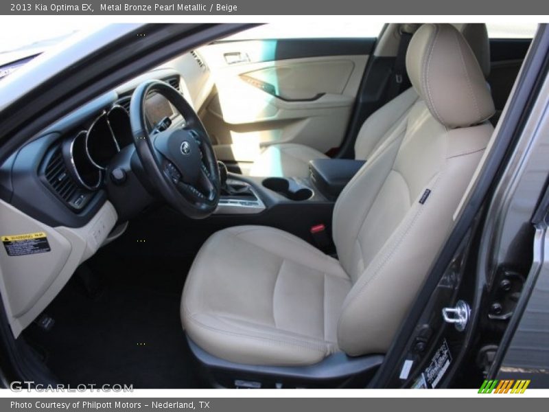 Metal Bronze Pearl Metallic / Beige 2013 Kia Optima EX