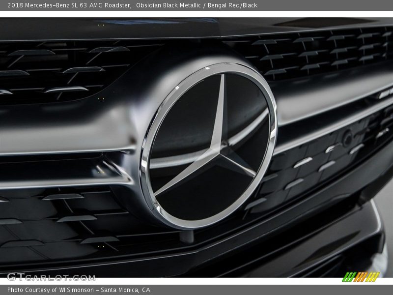 Obsidian Black Metallic / Bengal Red/Black 2018 Mercedes-Benz SL 63 AMG Roadster