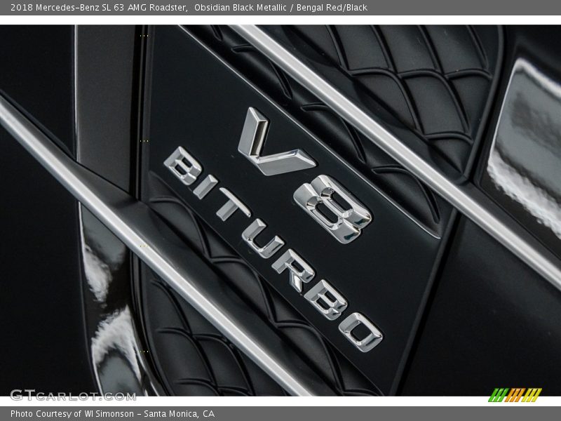 Obsidian Black Metallic / Bengal Red/Black 2018 Mercedes-Benz SL 63 AMG Roadster