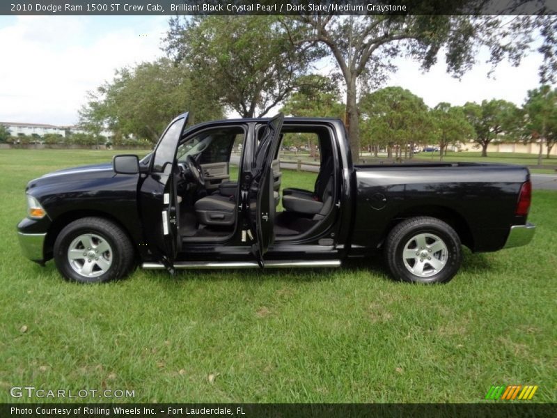 Brilliant Black Crystal Pearl / Dark Slate/Medium Graystone 2010 Dodge Ram 1500 ST Crew Cab