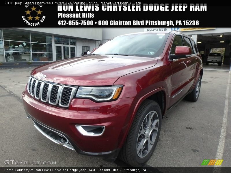 Velvet Red Pearl / Black 2018 Jeep Grand Cherokee Limited 4x4 Sterling Edition