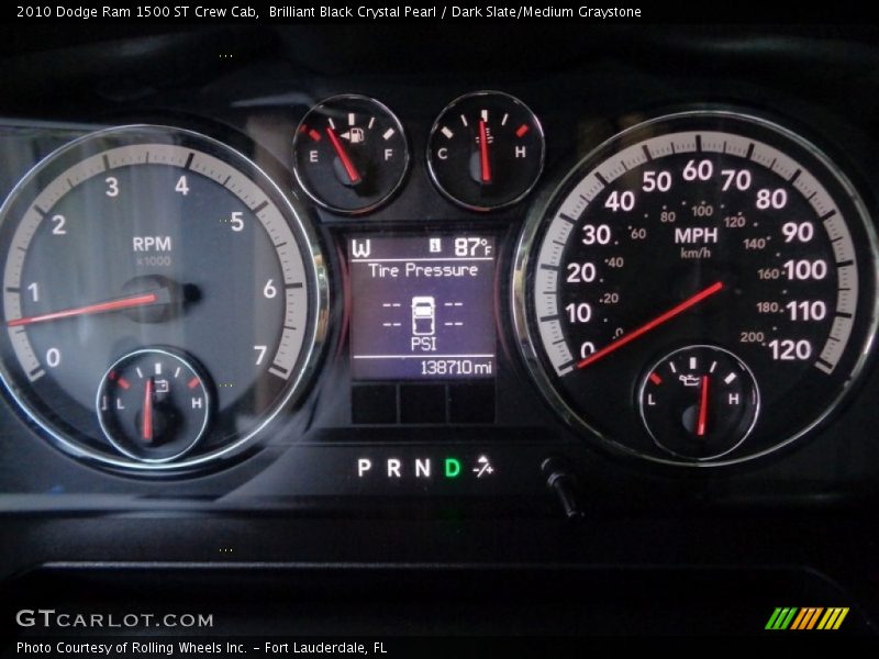 Brilliant Black Crystal Pearl / Dark Slate/Medium Graystone 2010 Dodge Ram 1500 ST Crew Cab