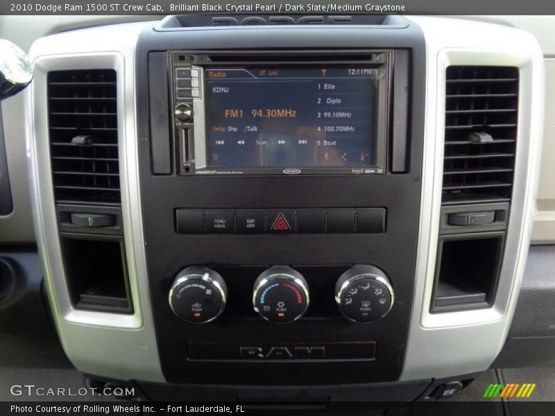 Brilliant Black Crystal Pearl / Dark Slate/Medium Graystone 2010 Dodge Ram 1500 ST Crew Cab