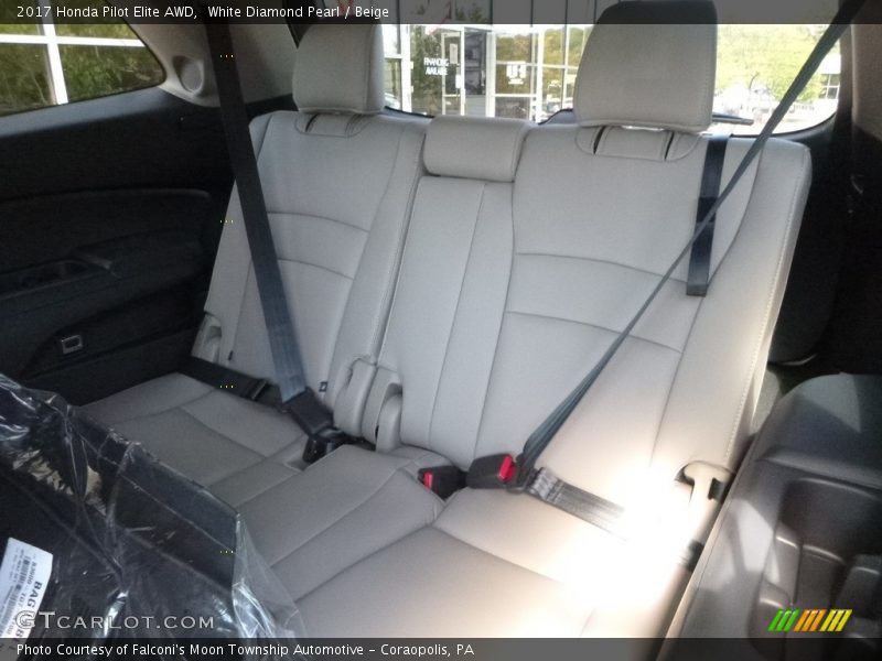 White Diamond Pearl / Beige 2017 Honda Pilot Elite AWD