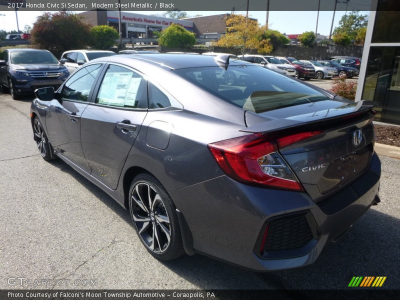 Modern Steel Metallic / Black 2017 Honda Civic Si Sedan