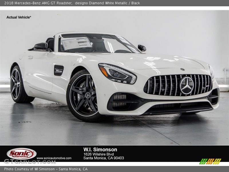 designo Diamond White Metallic / Black 2018 Mercedes-Benz AMG GT Roadster