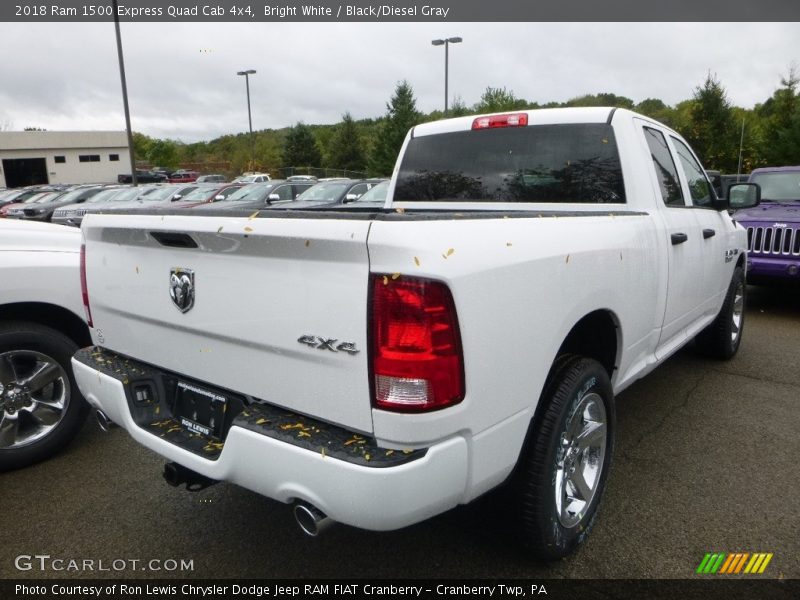 Bright White / Black/Diesel Gray 2018 Ram 1500 Express Quad Cab 4x4