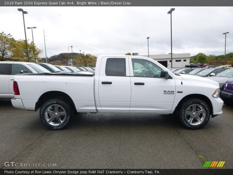 Bright White / Black/Diesel Gray 2018 Ram 1500 Express Quad Cab 4x4
