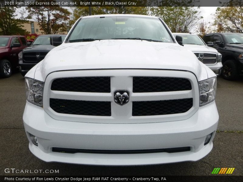 Bright White / Black/Diesel Gray 2018 Ram 1500 Express Quad Cab 4x4