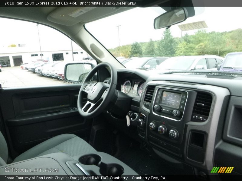 Bright White / Black/Diesel Gray 2018 Ram 1500 Express Quad Cab 4x4