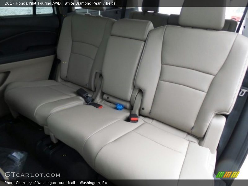 White Diamond Pearl / Beige 2017 Honda Pilot Touring AWD