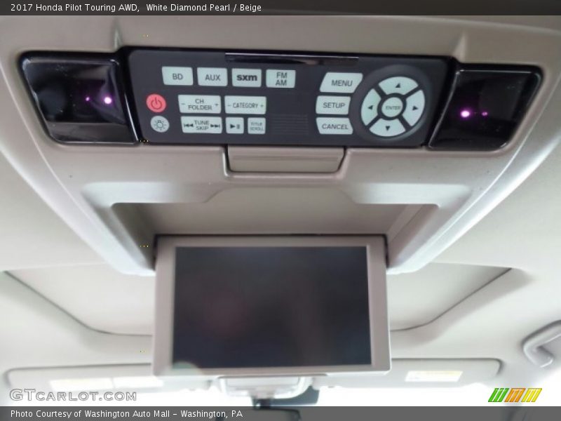 White Diamond Pearl / Beige 2017 Honda Pilot Touring AWD