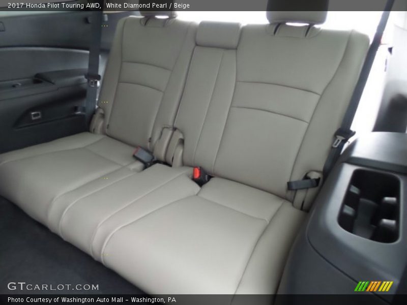 White Diamond Pearl / Beige 2017 Honda Pilot Touring AWD