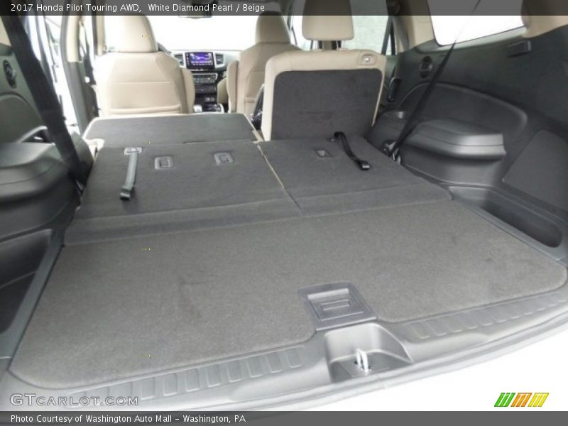 White Diamond Pearl / Beige 2017 Honda Pilot Touring AWD