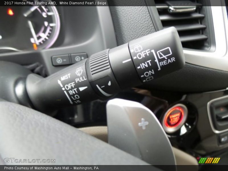 White Diamond Pearl / Beige 2017 Honda Pilot Touring AWD