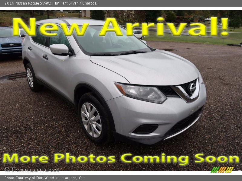 Brilliant Silver / Charcoal 2016 Nissan Rogue S AWD
