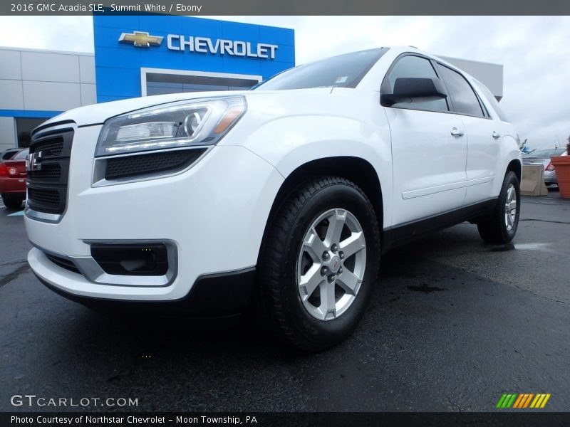 Summit White / Ebony 2016 GMC Acadia SLE