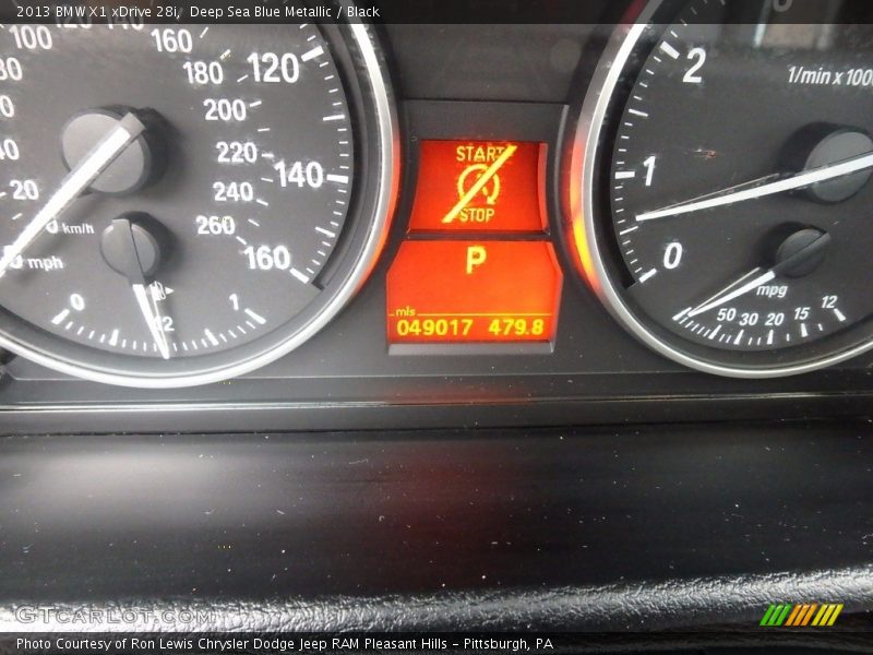 Deep Sea Blue Metallic / Black 2013 BMW X1 xDrive 28i