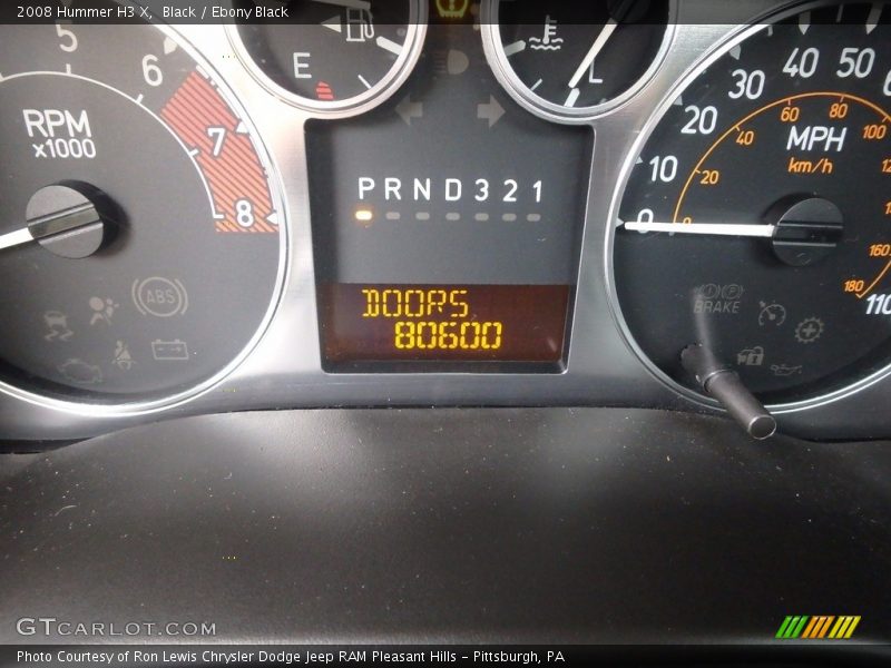 Black / Ebony Black 2008 Hummer H3 X