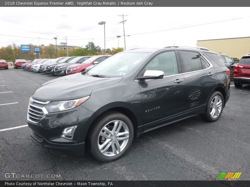 Nightfall Gray Metallic / Medium Ash Gray 2018 Chevrolet Equinox Premier AWD
